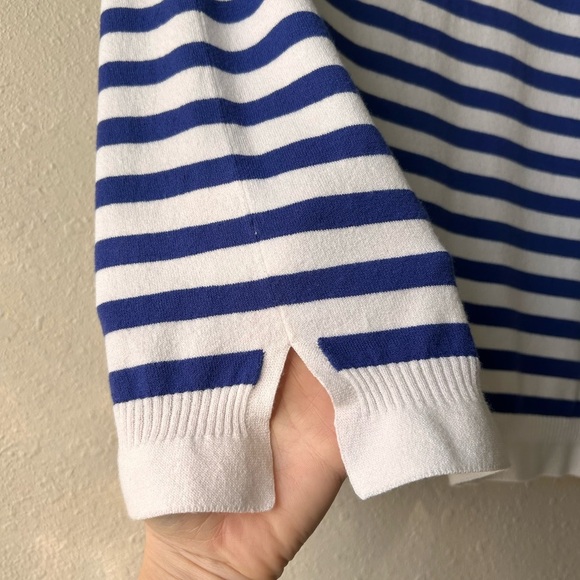 Lafayette 148 New York Lapis & white stripe tank - Picture 6 of 7